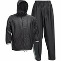 West Chester Protective Gear Protective Gear 2XL 3-Piece Black Polyester Rain Suit 44520/2XL